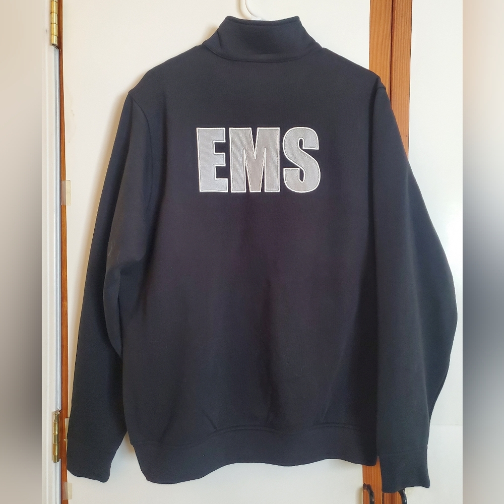 Custom Made EMS Quartet Zip Sweater Medium Black Pockets EMT Brand New - Picture 6 of 7
